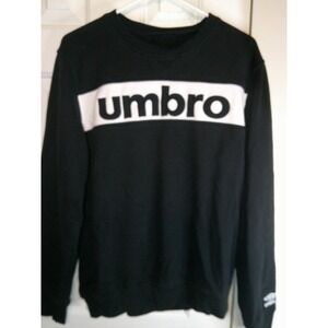 Vintage Umbro Sweatshirt Pullover Crew Neck Logo Black‎ White Mens Size M
